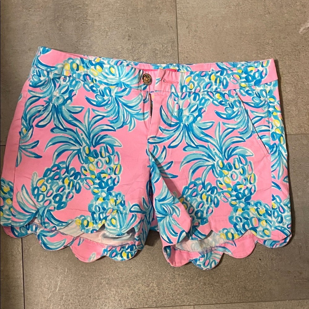 Lilly Pulitzer Vibrant Pink and Blue High Waist Shorts